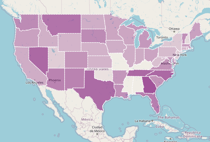 Early voting heatmap [OC]