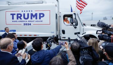 Video of Donald Trump 'Struggling' to Enter Garbage Truck Goes Viral