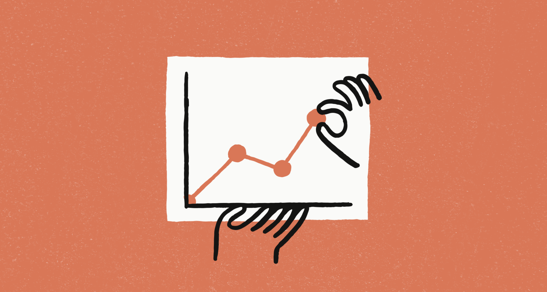 Visual of two hands engaging with a chart