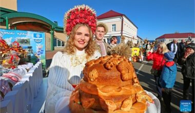 Harvest festival held in Volozhin, Belarus