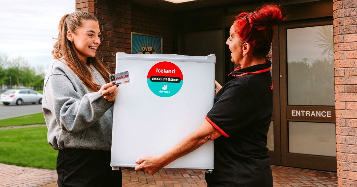 Iceland has partnered up with Deliveroo to give Leeds students free mini freezers