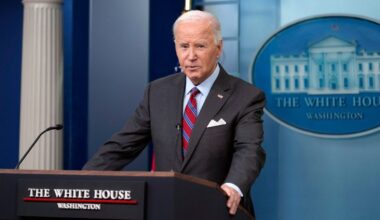 Biden makes first briefing room appearance as president to tout economy, port deal