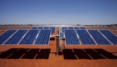 A solar PV module array in Australia deployed in a Neoen-managed project.