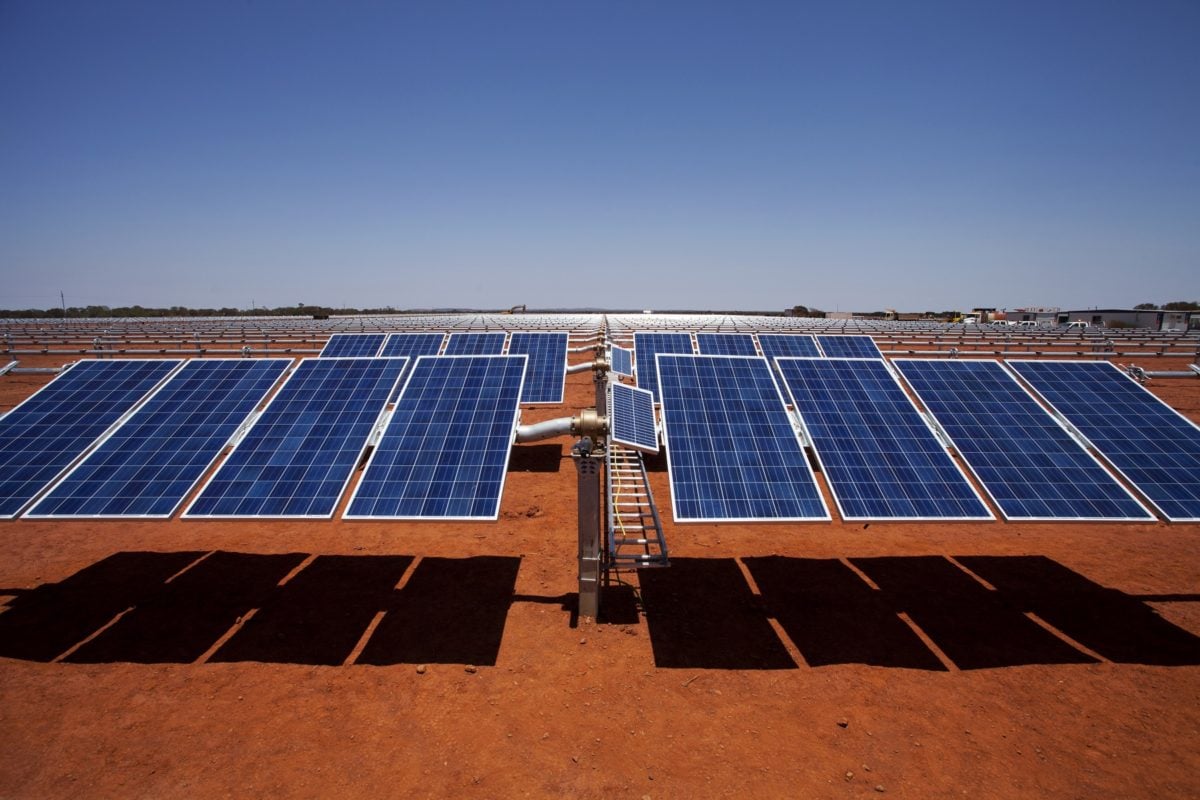 A solar PV module array in Australia deployed in a Neoen-managed project.