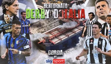 Inter Juve, la copertina del derby d'Italia cantata da Giorgia. Video