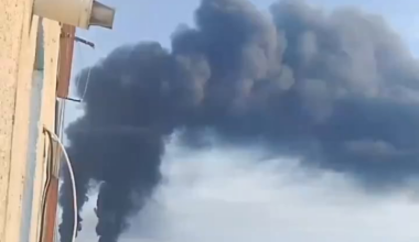 A morning in Crimea. The fire at the oil depot in Feodosia continues. Locals reported hearing explosions prior to the fire. According to reports, the fuel there was used for the needs of the Russian army.