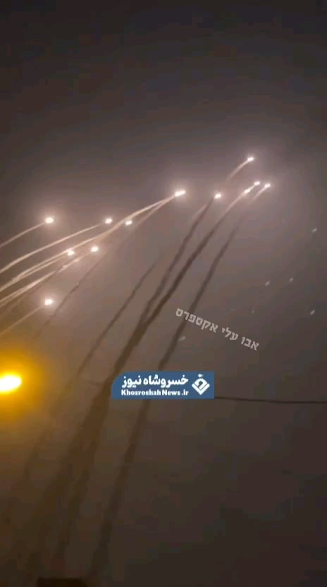 Missiles launch from Tabriz Iran towards Israel