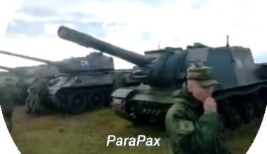 What is said to be a russian training ground now has ISU-152, T-34-85 and IS-2 tanks.