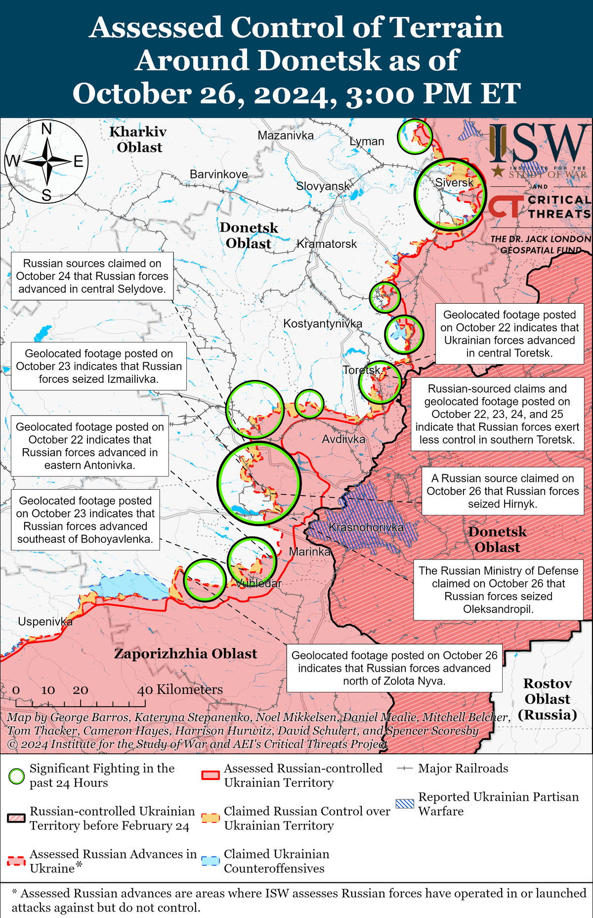 Donetsk ISW map