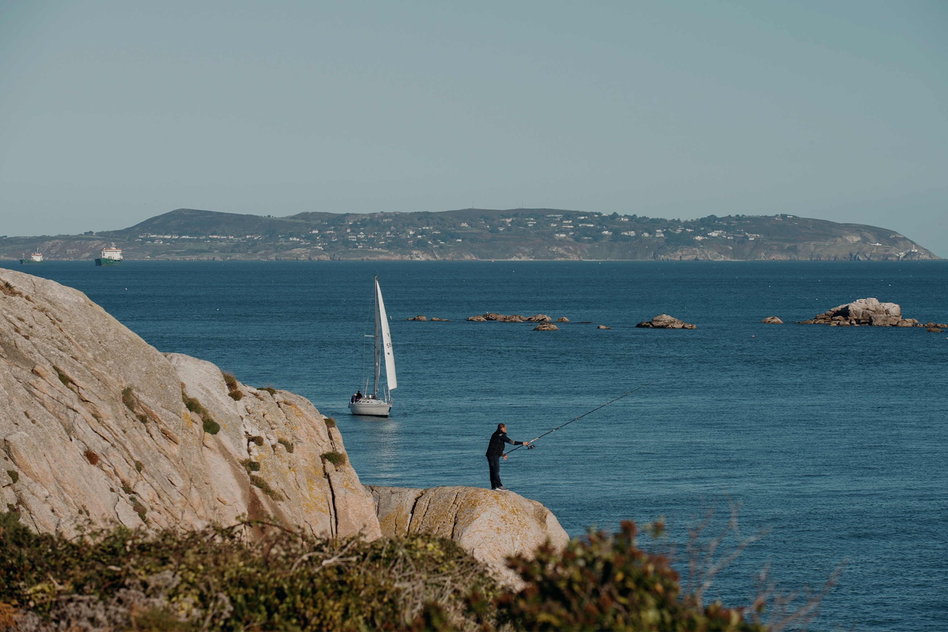 a man fishing 