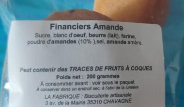 nonnnn qui a osé mettre des potentielles traces de fruits à coque dans mes financiers à l'amande ??