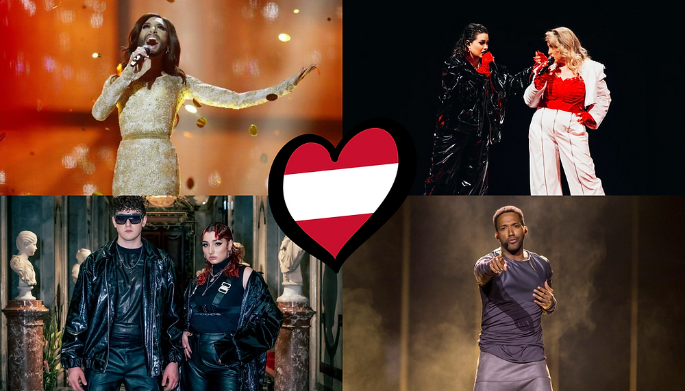 Austria's Top 10 most streamed Eurovision songs