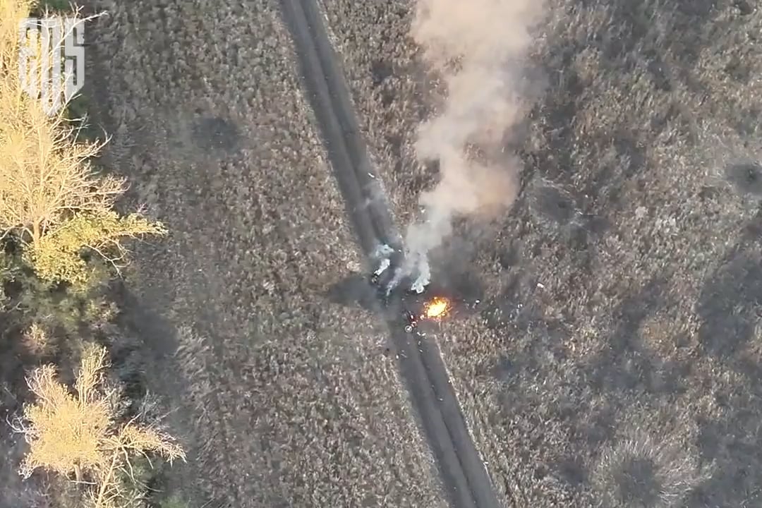 Russian motorcycle squad stopped by mines