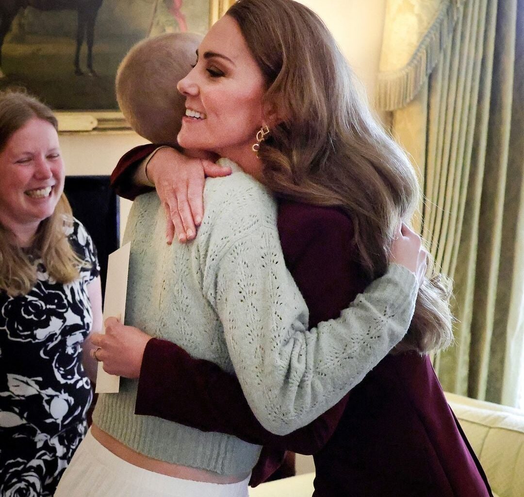 Catherine joined William today to meet Liz Hatton, 16, a budding photographer who is battling a rare and aggressive form of cancer. Liz was invited to take photos at a Windsor Castle investiture.