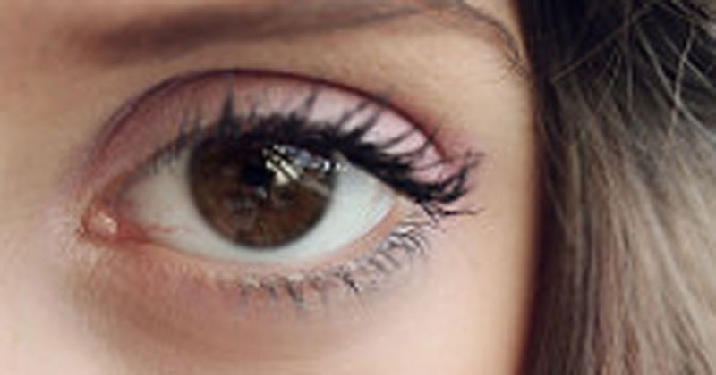 womans eye up close