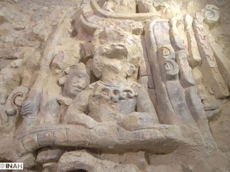 Reliefs with Figures of Guardians, Celestial Ancestors, and Mythical Animals of the Kaanu’l Mayan Dynasty Found in Mexico