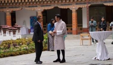 The King and Queen of Bhutan with their children at the Bhutan Innovation Forum