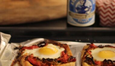 Ottolenghi’s Red Pepper and Baked Egg Galettes (from “Jerusalem” cookbook)