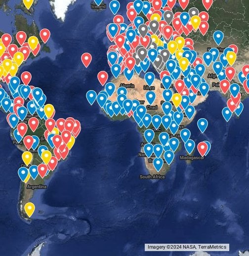 Interactive World Map of Hastsune Miku Around the World - made by "L-A-R"