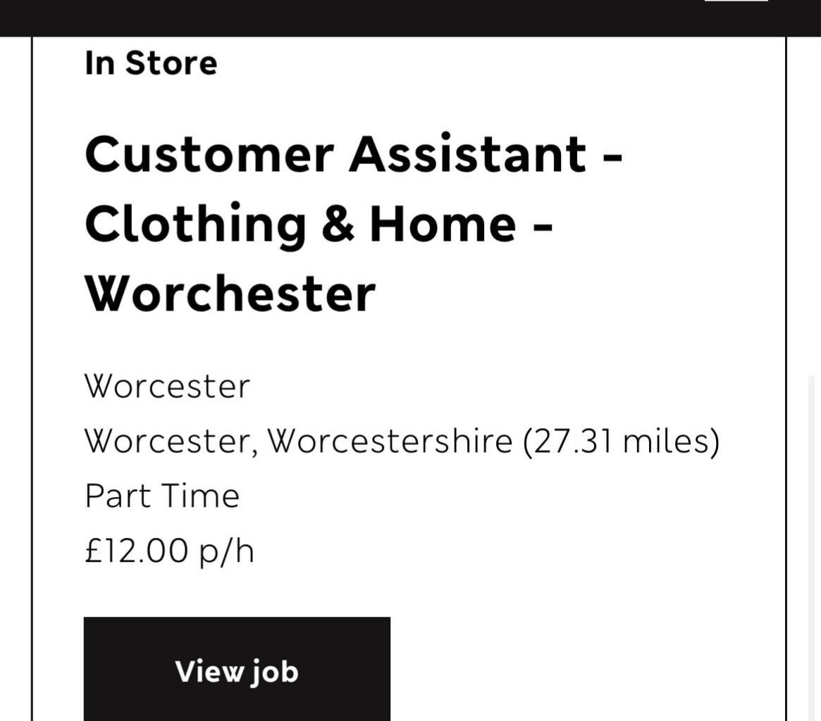 I think M&S has got an American posting jobs for them… “Worchester”