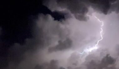 This is how the storm in Spain looked from 11km in the sky