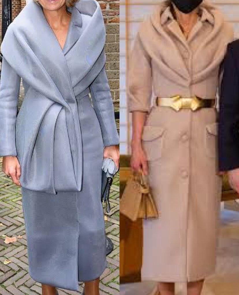 Queen Maxima and Queen Rania wearing Benchellal