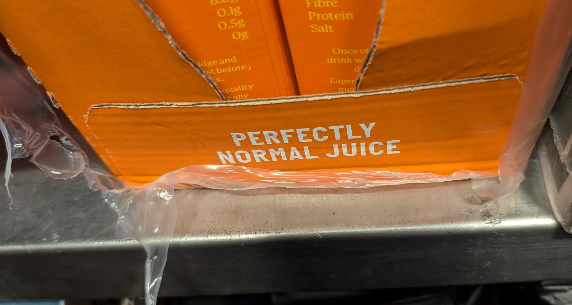 Nothing odd about this juice whatsoever, honest...