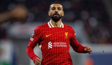 Mo Salah climbs to third on LFC's European Cup appearance list