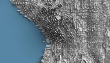 [OC] Detailed relief map of Seattle, WA created from LiDAR data with ReliefViz