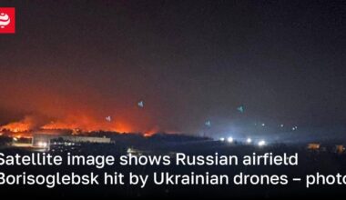 Satellite image shows Russian airfield Borisoglebsk hit by Ukrainian drones – photo