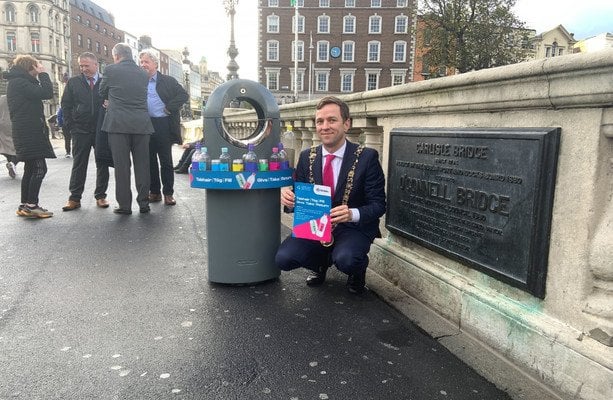 Shelves added to bins in Dublin city to stop rummaging for plastic bottles