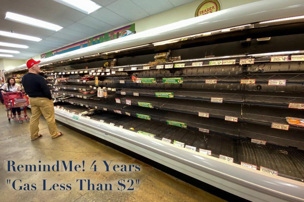 MAGA grocery shopping 4 years ago when Trump was President!