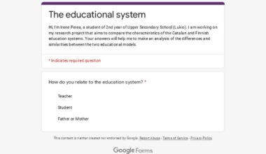 Survey for students and teachers in the Finnish eduactional system