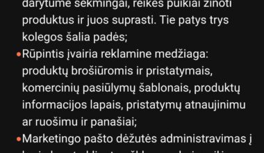 CVbanko perliukai (Konica Minolta): "projektai, kurių dar patys nežinome", trys kolegos, "meilės laiškų" administravimas, "GALI prisidėti tinklapio administravimas", o darbai "trigubinasi", bet viskas OK - už tai gausi 1k į rankas pilnu etatu Vilniuje ir džiaugsiesi gyvenimu.