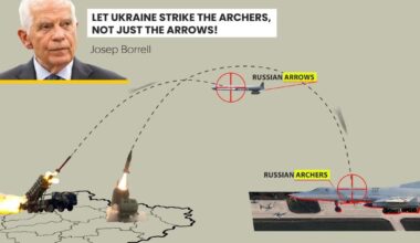 Borrell's statement is apt: fighting the arrows without affecting the archers is like trying to stop the rain with an umbrella that has  holes in it. If someone is shooting, you have to knock the bow out of their hands! Dear allies, it's time to lift the restrictions on strikes deep into Russia!