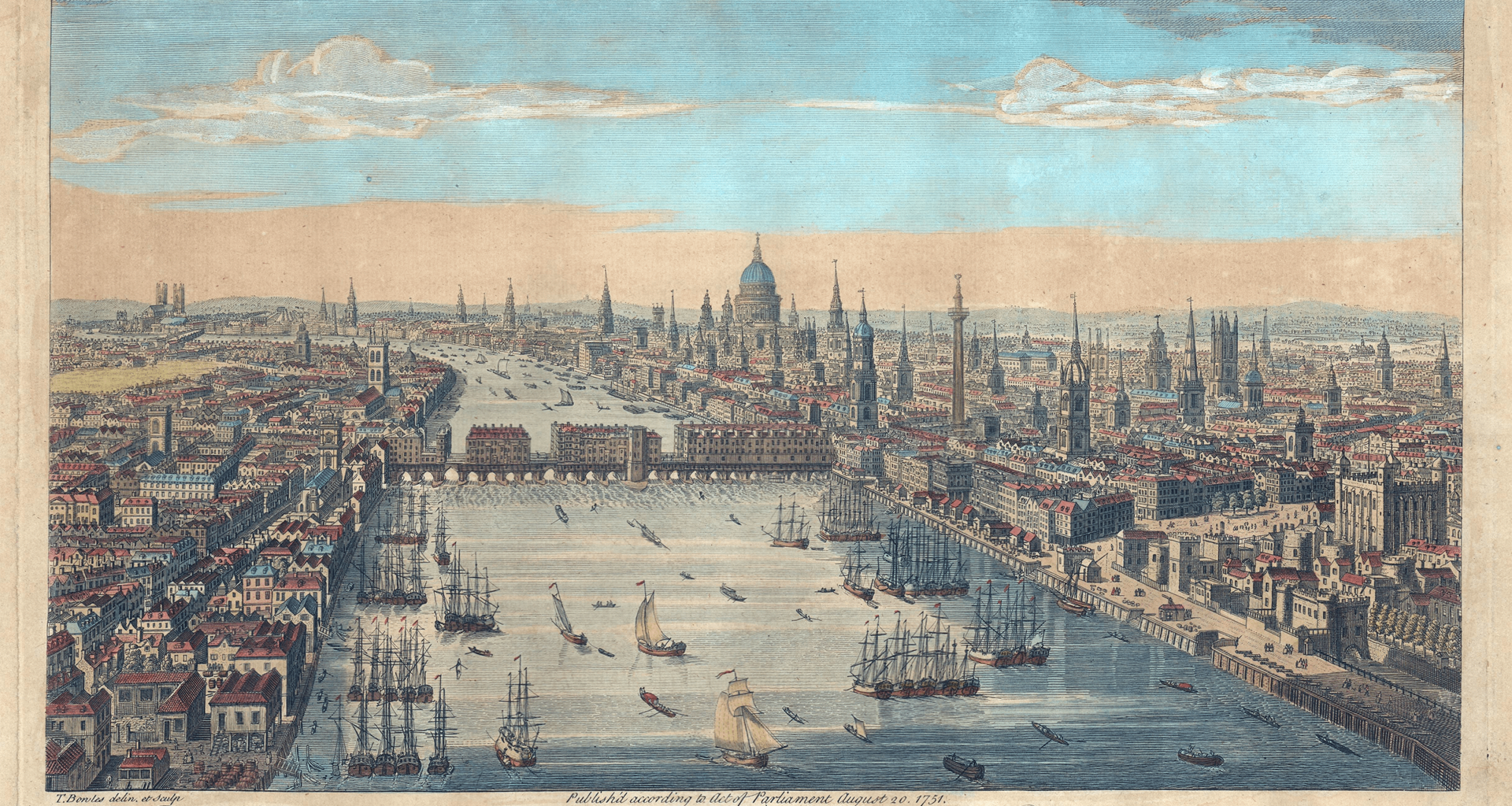 1751 Bird's-Eye View of London