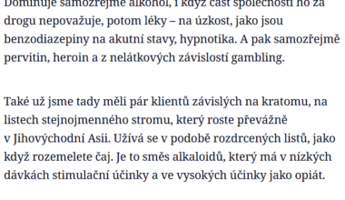 Jenom k tomu přirovnávání kratomu ke kávě...(článek ve Forbesu, ale není o kratomu).