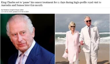 King Charles set to 'pause' his cancer treatment for 11 days during high-profile royal visit to Australia and Samoa later this month