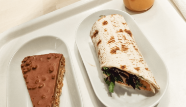 Ikea lunch: Salmon wrap and DAIM Almond cake