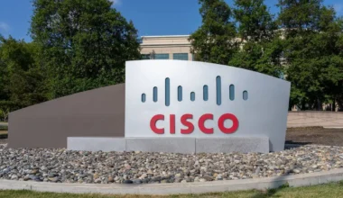 Cisco headquarters outside representing the Cisco data breach.