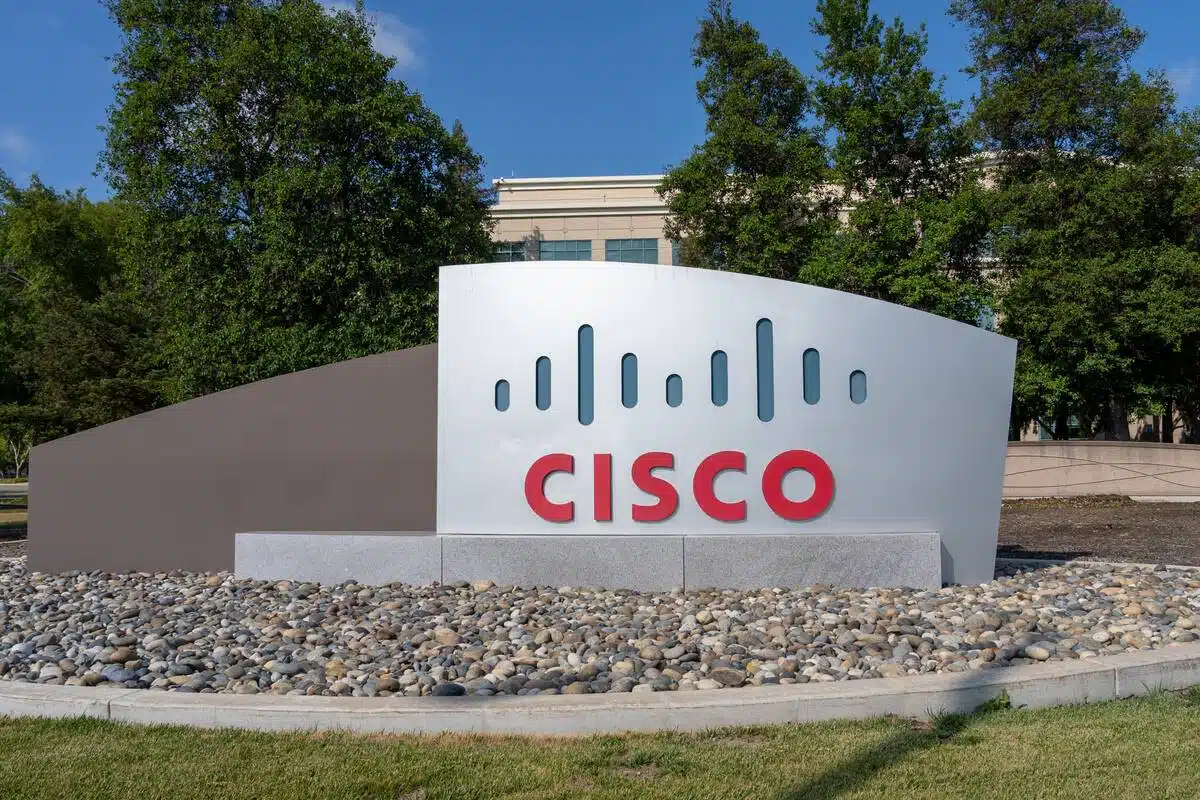 Cisco headquarters outside representing the Cisco data breach.