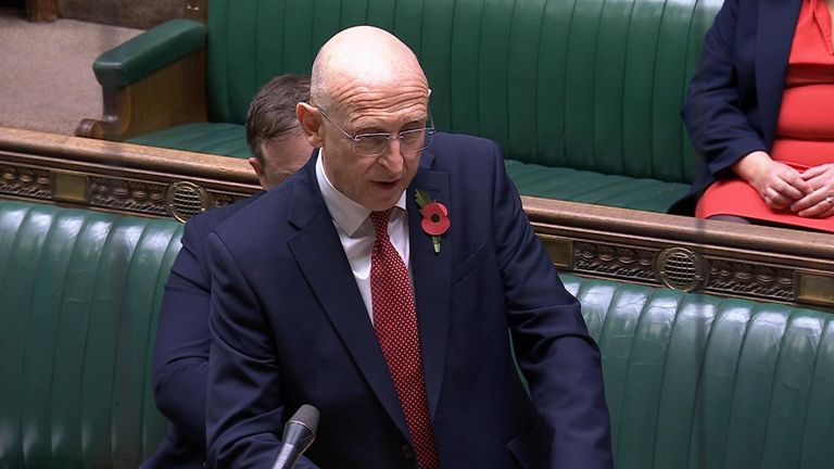 Defence Secretary John Healey in the House of Commons. Pic: Parliament