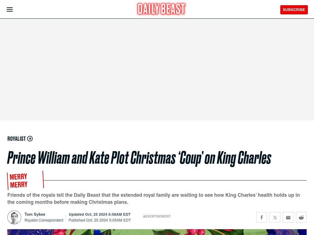 Prince William and Kate Plot Christmas ‘Coup’ on King Charles