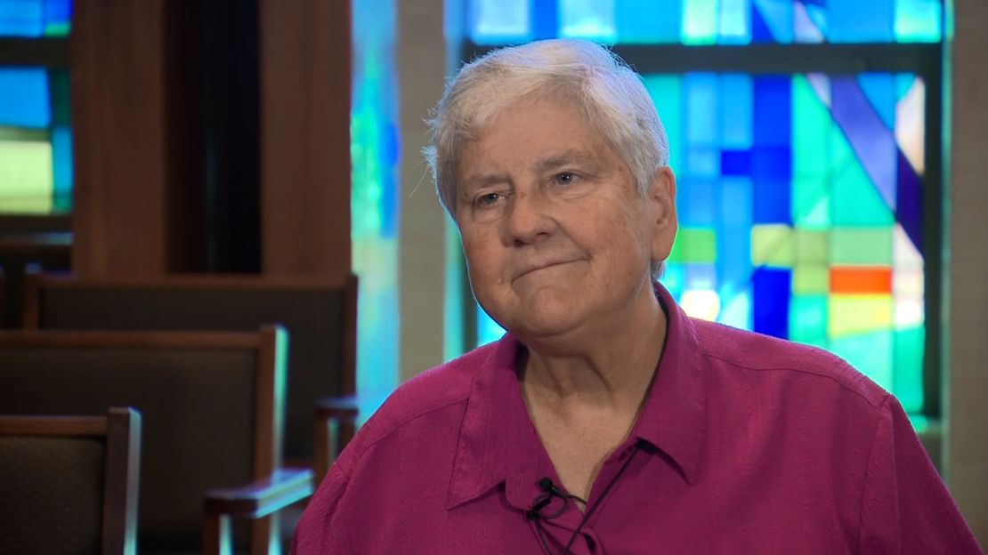 Sister Stephanie Schmidt speaks during an interview with CNN, in Erie, Pennsylvania.