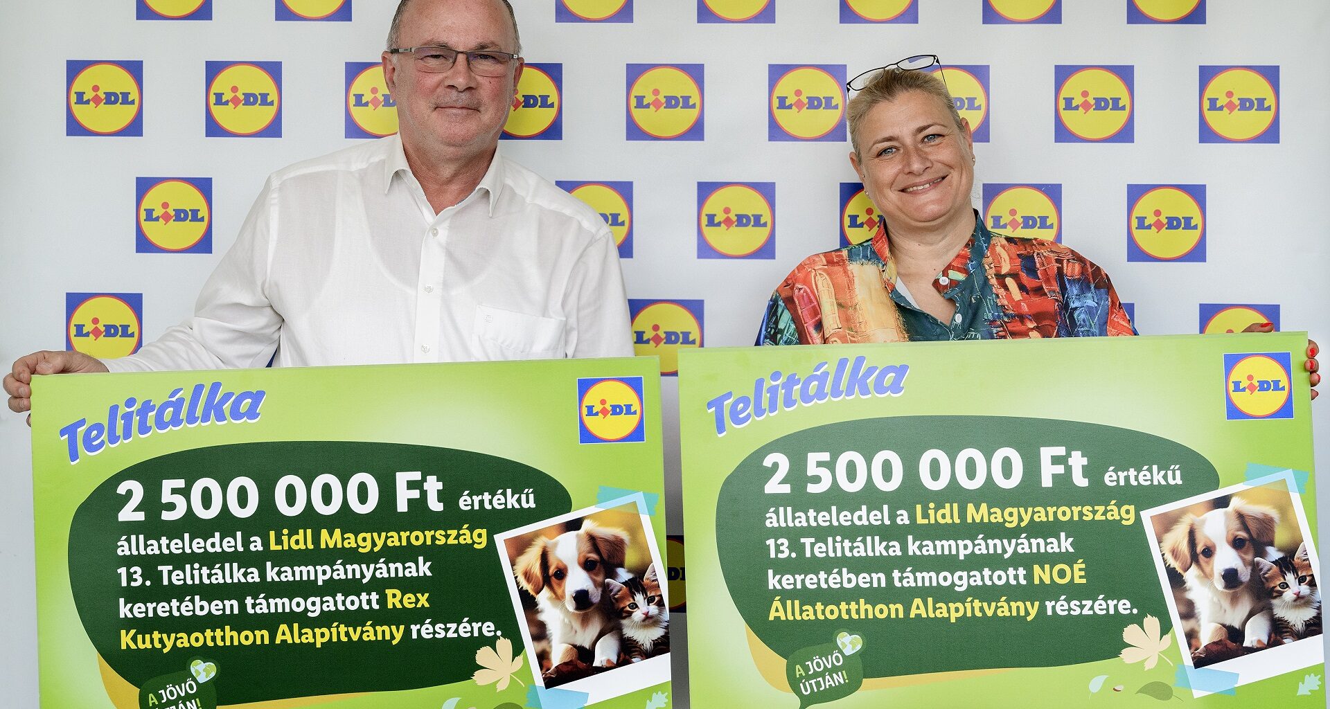 Menhelyi állatokon segített a Lidl Magyarország, hatalmas mennyiség gyűlt össze