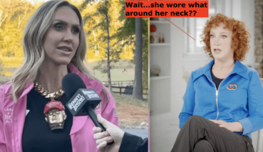 Kathy Griffin is shocked to learn the head of the RNC is wearing a severed Trump around her neck