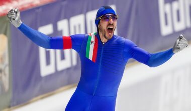 Italy's Davide Ghiotto skates fastest 10,000m in history, but it won't be a world record