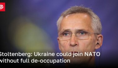 Stoltenberg: Ukraine could join NATO without full de-occupation