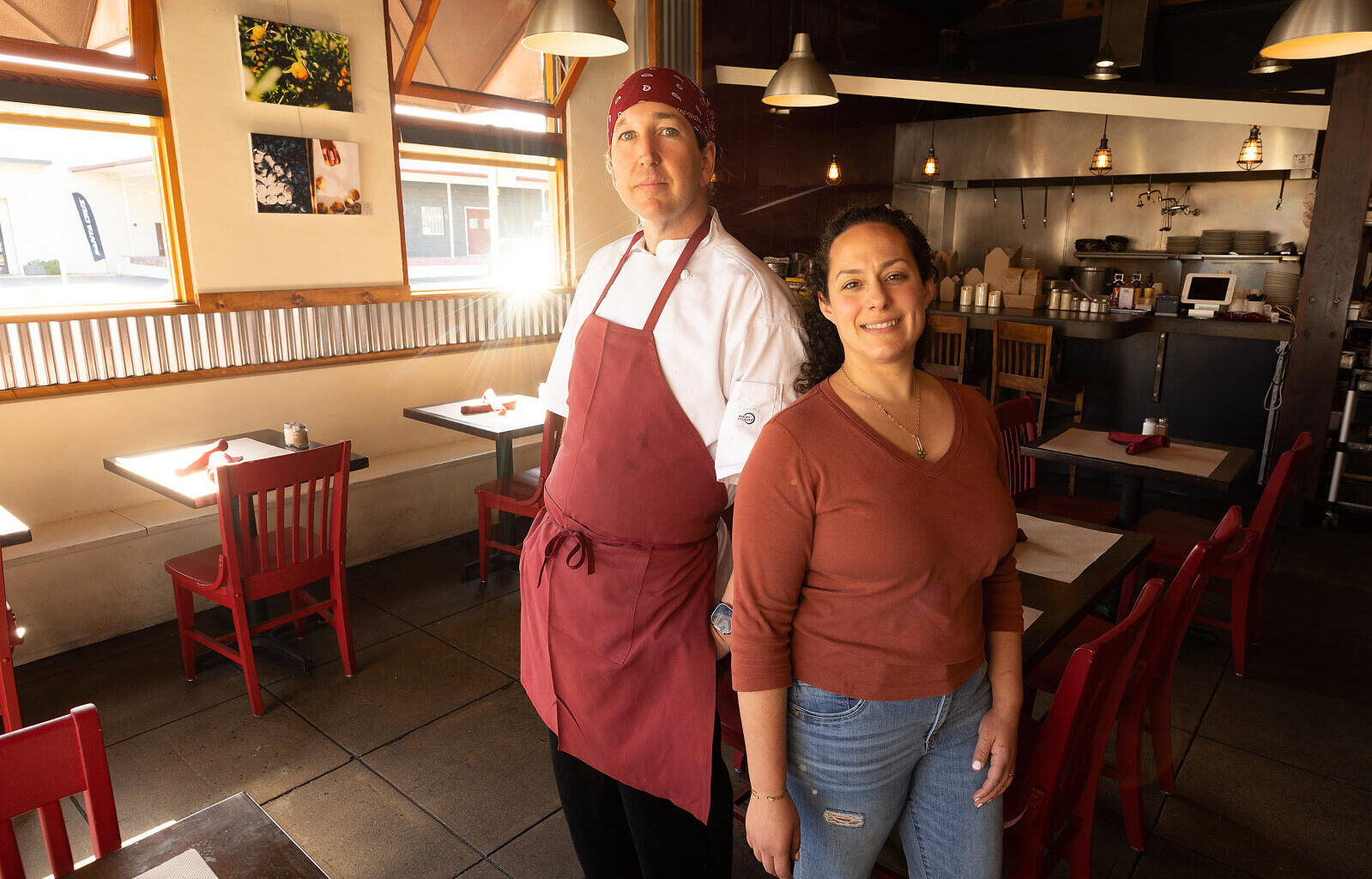 Samantha and Ryan Ramey at their Americana restaurant in Santa Rosa. Samantha Ramey represented the Sonoma County Slow Food North chapter at the Terra Madre Salone del Gusto in Turin, Italy. (John Burgess/The Press Democrat)