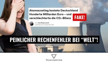 Peinlicher Rechenfehler: Gaga-Studie soll Atomkraft schönrechnen